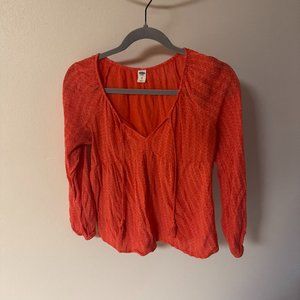Old Navy Orange Blouse